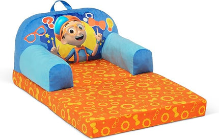 Delta Children Cozee Buddy Flip-Out Kids Chair, Blippi - LeafyLoom