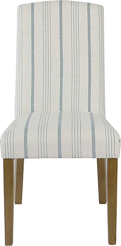 HomePop Classic Parsons Dining Chairs, Pack of 2, Dove Grey Stripe(Set of 2) - LeafyLoom