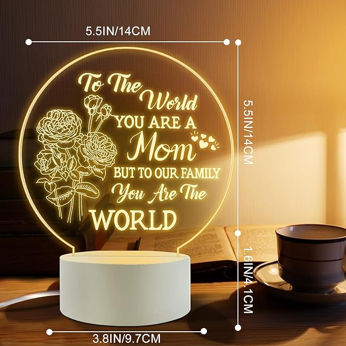 Mother's Gift-Best Mom Birthday Gifts from Daughter Son，Mom Birthday Gifts Night Light，Room Decoration Mom's Gifts - LeafyLoom
