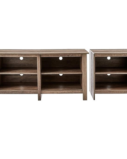 Rockpoint 70inch TV Stand Storage Media Console Entertainment Center, Rustic Oak - LeafyLoom