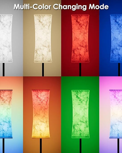 2PC RGB Corner Floor Lamp - 67” Modern Tall Standing LED Light with Remote Touch Switch - 1800K-5500K Ambiance Color Changing Dimmable Floor Lamps for Living Room Bedroom Office Gaming Room NEW - LeafyLoom