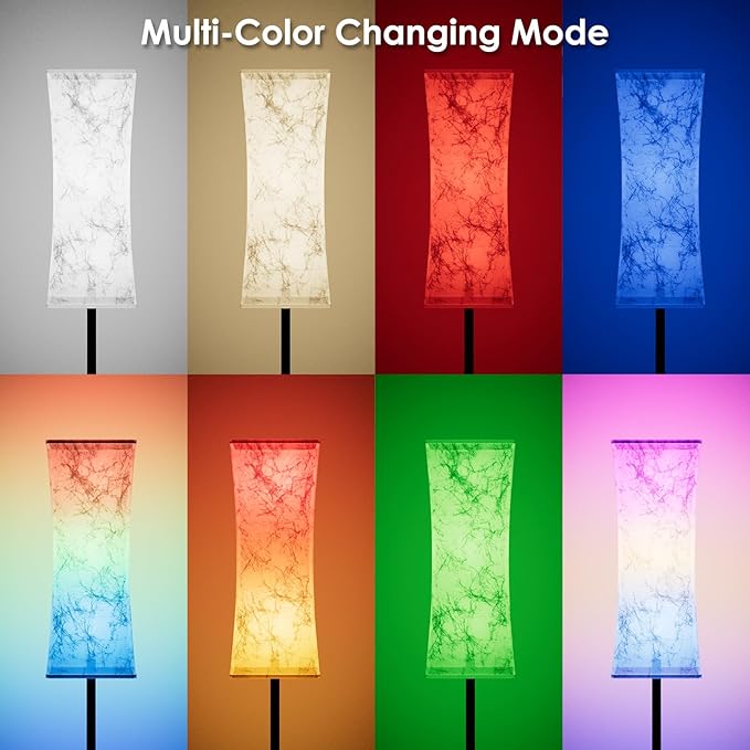 2PC RGB Corner Floor Lamp - 67” Modern Tall Standing LED Light with Remote Touch Switch - 1800K-5500K Ambiance Color Changing Dimmable Floor Lamps for Living Room Bedroom Office Gaming Room NEW - LeafyLoom