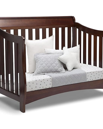 Delta Children Bentley S Series 4-in-1 Convertible Baby Crib, Chocolate - LeafyLoom