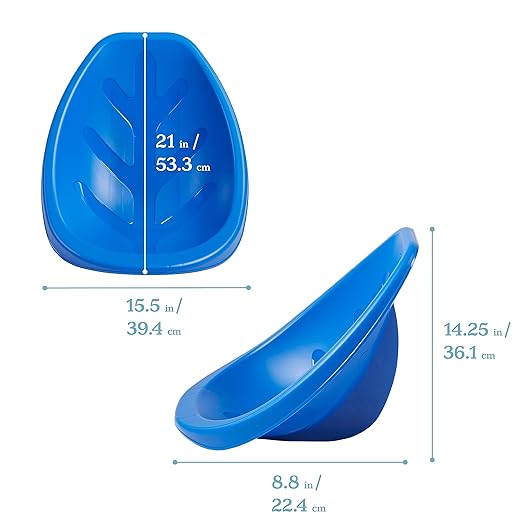 ECR4Kids Leaf Floor Seat, Rocker Chair, Blue, 6-Piece - LeafyLoom