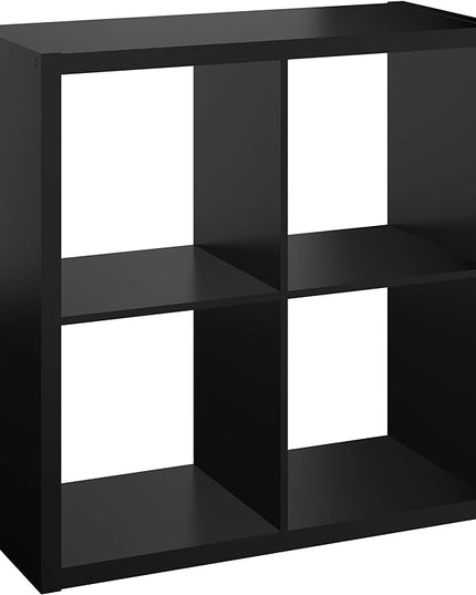 ClosetMaid 4556 Decorative Open Back 4-Cube Storage Organizer, Black - LeafyLoom