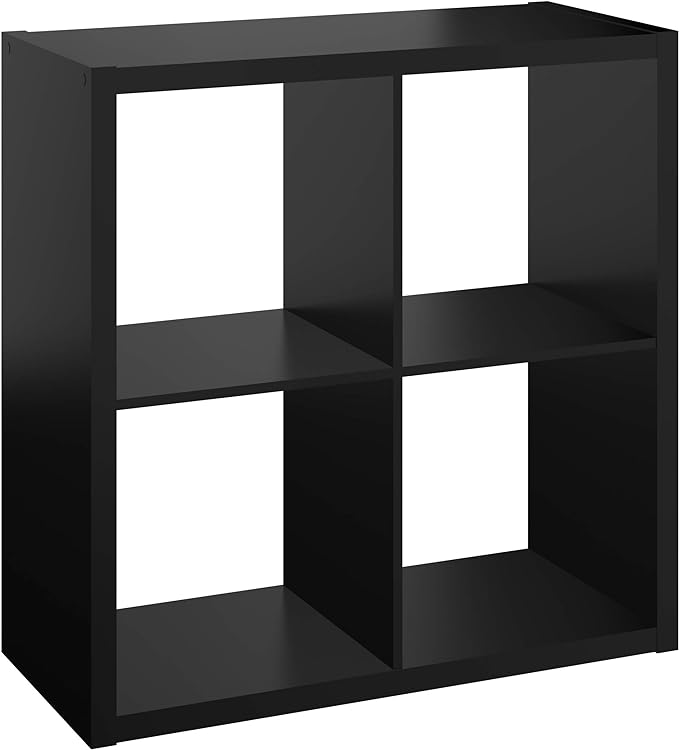 ClosetMaid 4556 Decorative Open Back 4-Cube Storage Organizer, Black - LeafyLoom