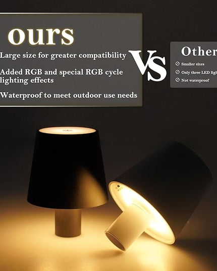 4Pack LED Wine Bottle Lamp, RGB 5 Modes & CCT Modes Table Lamp, IP54 Waterproof Bottle lamp, Touch Control Portable Desk Lamp for Club/Restaurant/Prom/Party/Bar (Black) - LeafyLoom