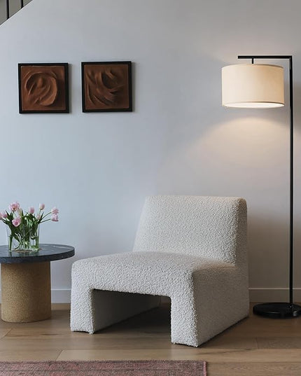 Brightech Montage Modern Floor lamp, LED Floor Lamp for Living Rooms & Offices - Tall Standing Lamp for Bedroom Reading - Corner Pole Lamp for Contemporary Home Decor - Black - LeafyLoom