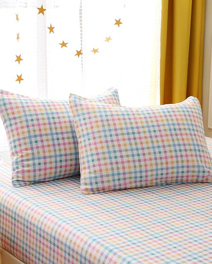Kids Cute Cat Comforter Set Full Size 7 Piece Pink Rainbow Star Sun Heart Bed in A Bag Kawaii Animal Butterfly Fish Bedding Set for Girls Teens Super Soft All Season - LeafyLoom