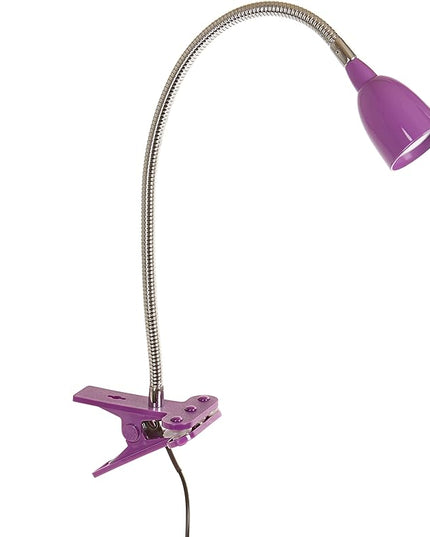 Newhouse Lighting LED Clip on Light/Clamp Lamp/Reading Book Light for Desk, Bed, Office, and Dorm Room, Purple - LeafyLoom