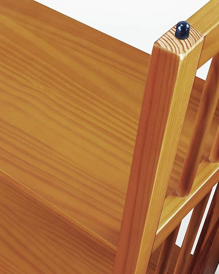 Casual Home 3-Shelf Folding Stackable Bookcase (27.5" Wide)-Honey Oak - LeafyLoom