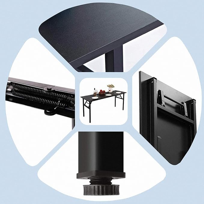 Need Home Office Desk - 60 Inches Large Computer Desk Sturdy Black Table Foldable Desk Gaming Computer Table No Assembly Required AC5CB 60 inch - LeafyLoom