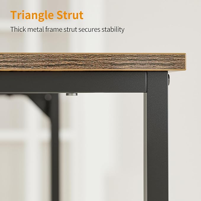 CubiCubi Computer Desk, 47 inch Home Office Desk, Modern Simple Style PC Table for Home, Office, Study, Writing, Vintage - LeafyLoom