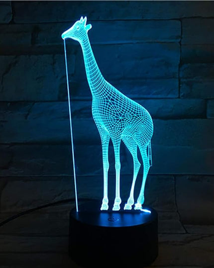 Giraffe 3D Night Light, Acrylic Giraffe USB LED Table Lamp Home r2d2 3D Arts Decor - 7 Colors Changing Bedroom Decor Night Light Gifts for Father Mother Husband Wife .. - LeafyLoom