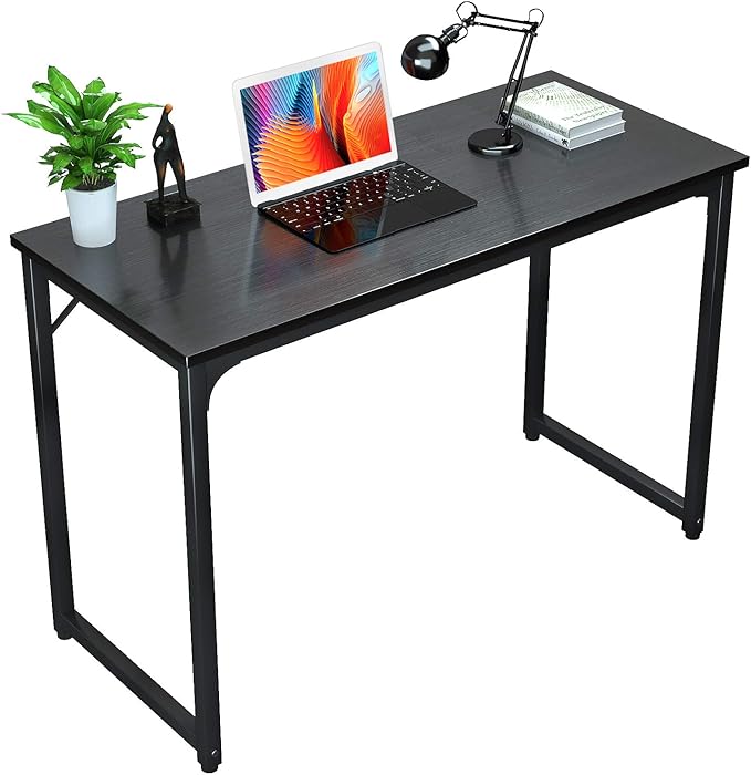 Foxemart Modern Small Computer Desk, 32 Inch, Sturdy Laptop Study Desk Table for Home Office, Black - LeafyLoom