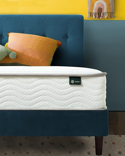 ZINUS 6 Inch Foam and Spring Mattress, Twin, CertiPUR-US Certified Foams, Mattress in A Box, White - LeafyLoom