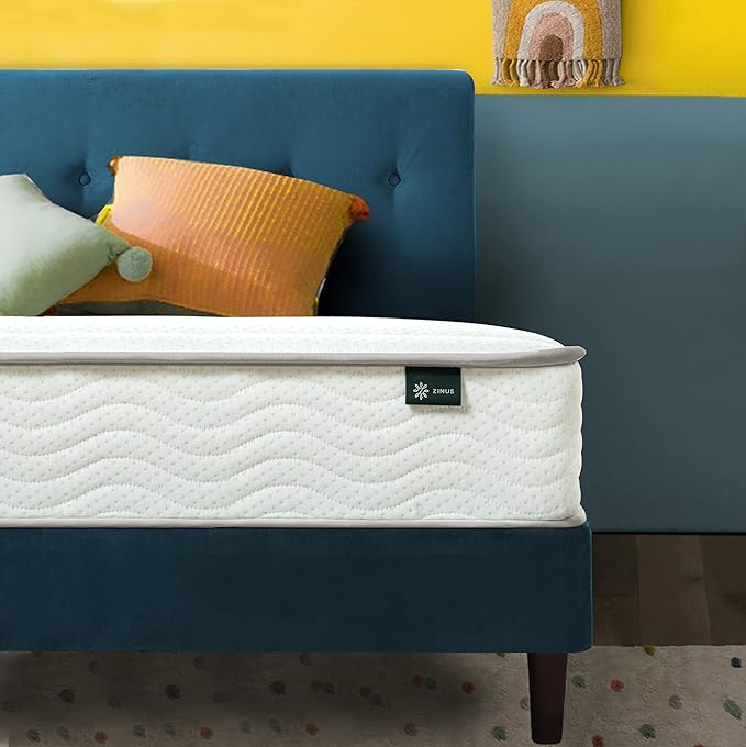 ZINUS 6 Inch Foam and Spring Mattress, Twin, CertiPUR-US Certified Foams, Mattress in A Box, White - LeafyLoom