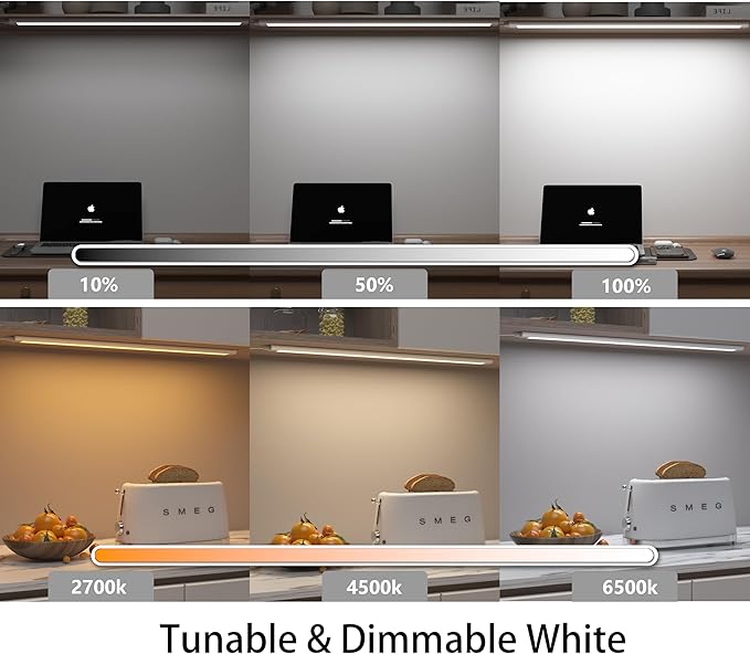 Smart Under Cabinet Lights, LED Light Bar, White & RGB Multi Color Changing Counter Lighting. Alexa Google App Controlled Lamp for Kitchen ,Shelf, Bookcase, above Sink, Desk (1-Bar 20 Inch Kit) LAMPAOUS