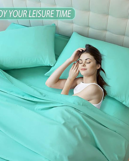 Twin Sheet Set - 3 Piece Soft Breathable Bed Sheets for Twin Size Bed, Extra Deep Pocket Lxuury Brushed Sheets, Cooling Hotel Bedding Sheets and Pillowcases, Wrinkle Free Oeko-Tex Sheets - LeafyLoom