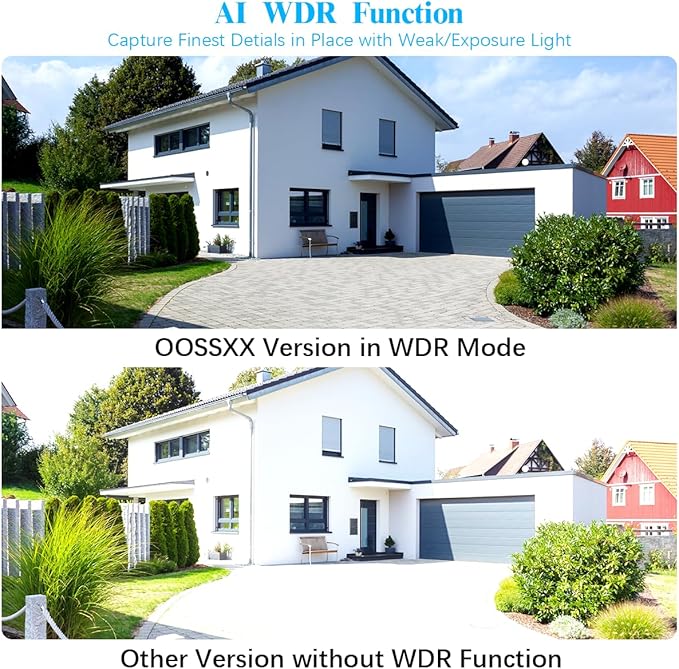 (Dual Antennas for Wi-Fi Enhanced) AI Human Detected 2K 3.0MP Wireless Security Camera System, Video Surveillance NVR Kits OOSSXX