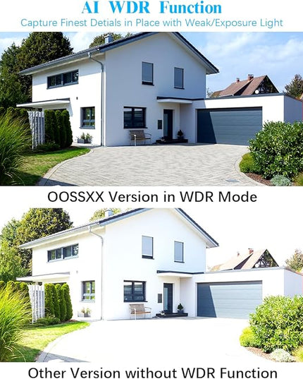 (Dual Antennas for Wi-Fi Enhanced) AI Human Detected 2-Antennas Enhance Outdoor Wireless Security Camera System WiFi Video Surveillance System OOSSXX