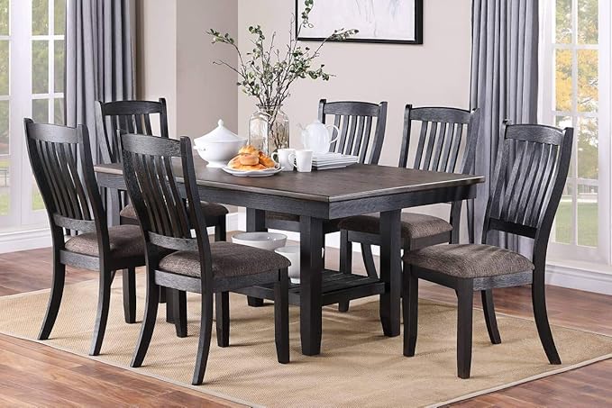 NicBex Hachi-DT-00150-DX-1 Dining Table, 64" x 40" x 30", Coffee - LeafyLoom
