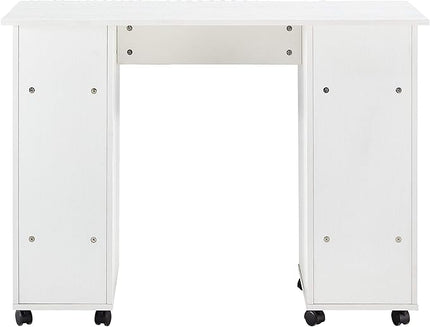 NicBex Laik-DW-00012-DX Desks, 41.73" W x 17.72" D x 31.5" H, White - LeafyLoom