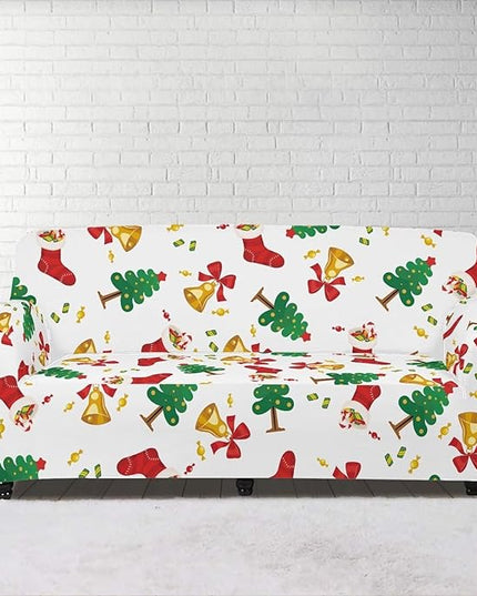 FKELYI Christmas Tree Easy Going Stretch Sofa Slipcover Washable Sofa Couch Cover Comfortable Furniture Protector with Elastic Bottom XL FKELYI