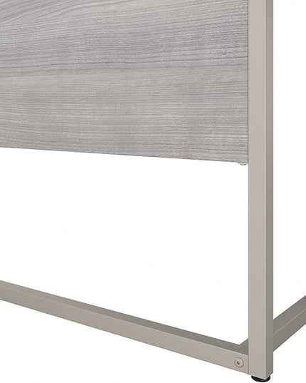 Bush Business Furniture Hybrid Desk Return/Bridge, 42W x 24D, Platinum Gray - LeafyLoom