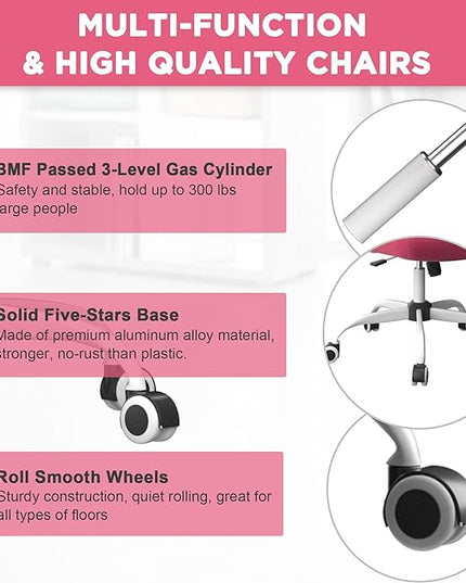 Mimoglad Office Chair, High Back Ergonomic Desk Chair with Adjustable Lumbar Support and Headrest, Swivel Task Chair with flip-up Armrests for Guitar Playing, 5 Years Warranty - LeafyLoom