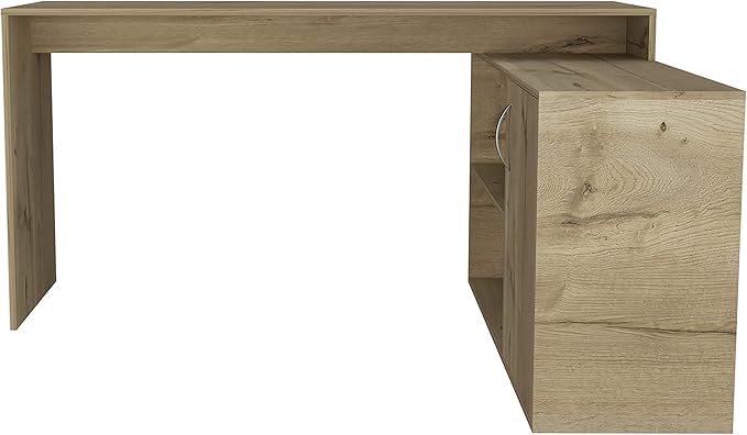 NicBex Kimberly-DW-00204-LWJ Home Office Desks, 59.64"x45.86"x30.11", Light Oak - LeafyLoom
