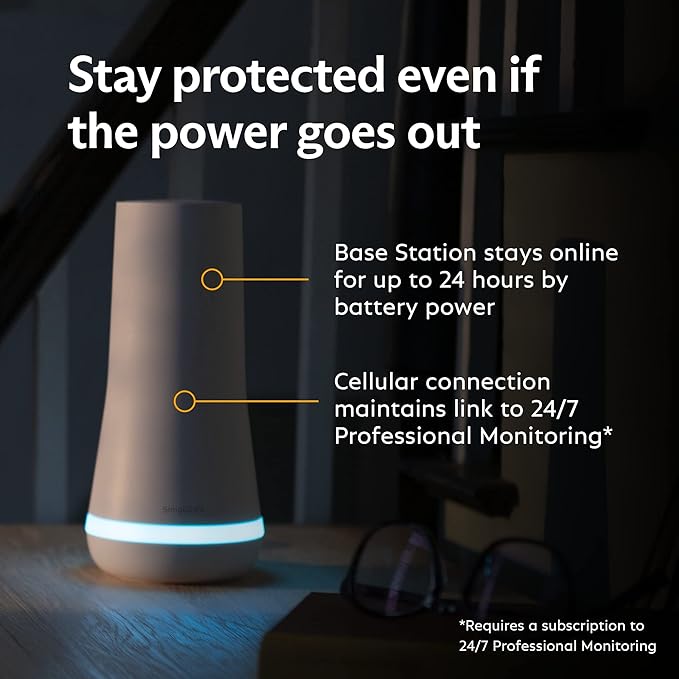 SimpliSafe 12 Piece Wireless Home Security System w/HD Camera - Optional 24/7 Professional Monitoring - No Contract - Compatible with Alexa and Google Assistant, White SimpliSafe%C2%AE
