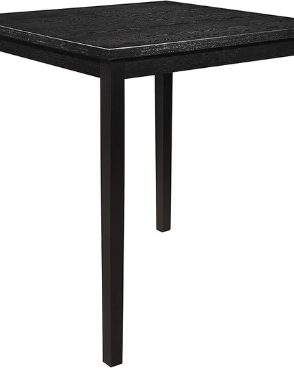 NicBex Dining Table for 4 Kitchen & Dining Room Tables Counter Height 5Pc Dining Set Table and Chairs Wooden Furniture Breakfast Kitchen Set, Space-Saving, Black - LeafyLoom