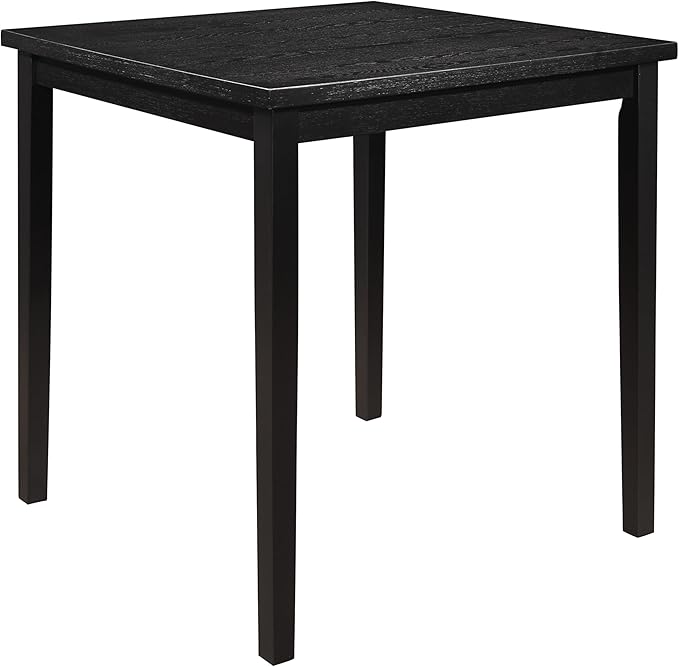 NicBex Dining Table for 4 Kitchen & Dining Room Tables Counter Height 5Pc Dining Set Table and Chairs Wooden Furniture Breakfast Kitchen Set, Space-Saving, Black - LeafyLoom