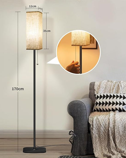 Floor Lamp for Bedroom Living Room: LED Modern Standing Lamp, Tall Lights for Office, Dimmable Pole Lamp for Reading, Kids Room, Working - LeafyLoom