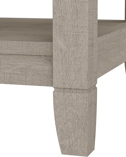 Bush Furniture Key West Tall 5 Shelf Bookcase in Washed Gray - LeafyLoom