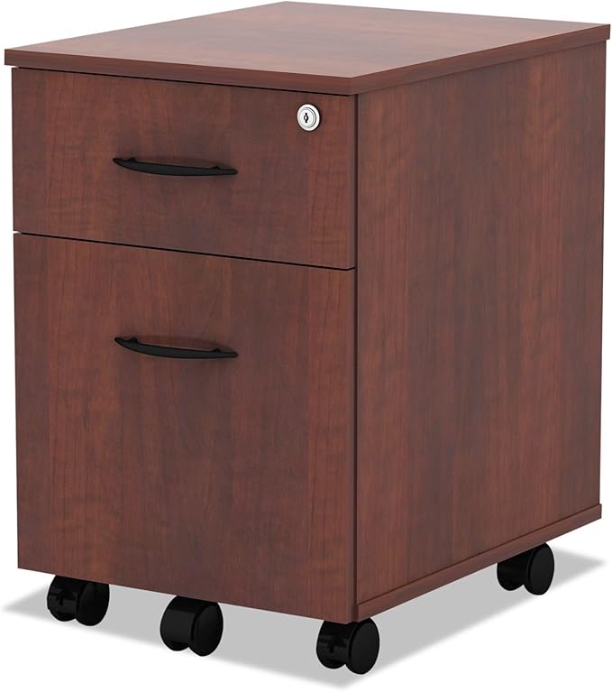 Alera ALEVABFMC Valencia Series Mobile B/f Pedestal, 15 7/8 X 19 1/8 X 22 7/8, Med. Cherry - LeafyLoom