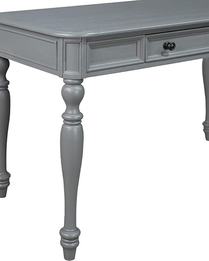 OSP Home Furnishings Country Meadows 48 Inch Writing Desk with Drawer, Plantation Grey - LeafyLoom