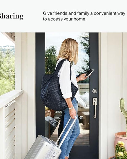Level Lock Smart Lock - World's Smallest Smart Lock - Level App for iOS & Android - Works with Apple Home (Satin Nickel) Level