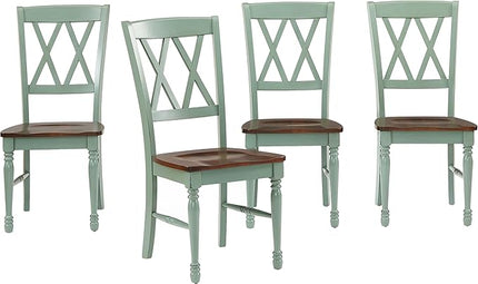 Crosley Furniture Shelby Dining Chairs (Set of 4), Distressed Teal - LeafyLoom
