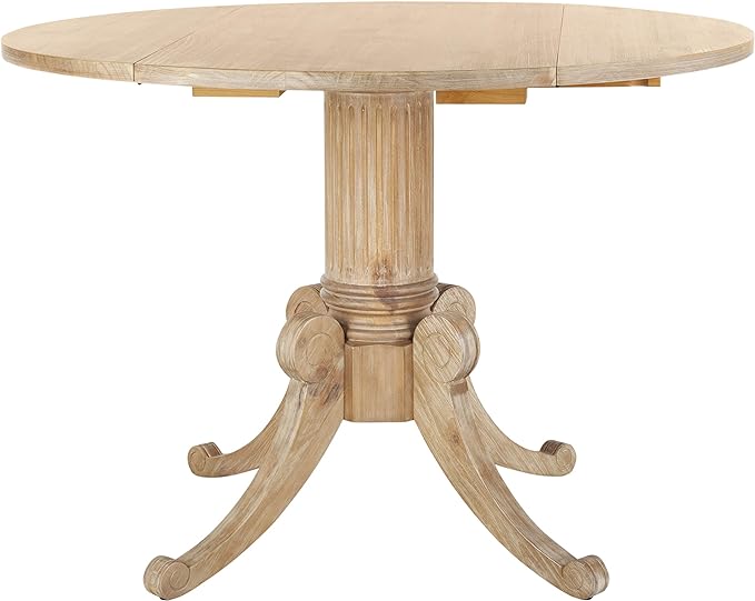 Safavieh Home Forest Traditional Rustic Natural Drop Leaf Dining Table - LeafyLoom