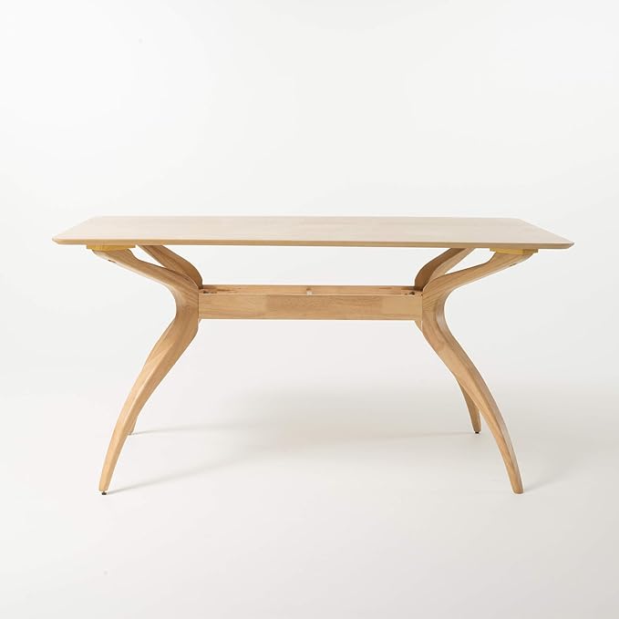 Christopher Knight Home Idalia Curved Leg Rectangular Dining Set, 5-Pcs Set, Natural Oak / Light Beige - LeafyLoom