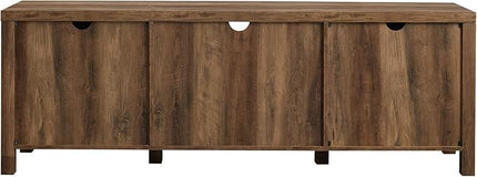 Walker Edison Georgetown Modern Farmhouse Double Barn Door TV Stand for TVs up to 80 Inches, 70 Inch, Rustic Oak, Without Fireplace, 15.75 x 70 x 24 inches - LeafyLoom
