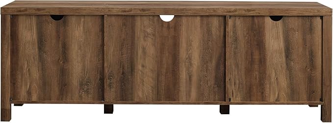 Walker Edison Georgetown Modern Farmhouse Double Barn Door TV Stand for TVs up to 80 Inches, 70 Inch, Rustic Oak, Without Fireplace, 15.75 x 70 x 24 inches - LeafyLoom