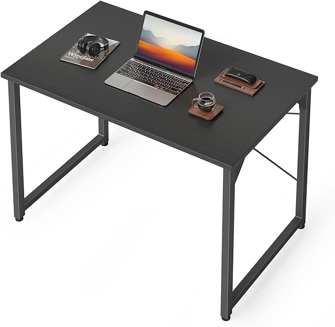 CubiCubi Computer Desk, 32 inch Small Home Office Desk for Small Spaces, Modern Simple Style for Home, Office, Study, Writing,Black - LeafyLoom