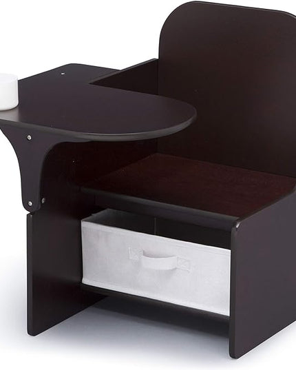 Delta Children MySize Chair Desk With Storage Bin, Dark Chocolate - LeafyLoom