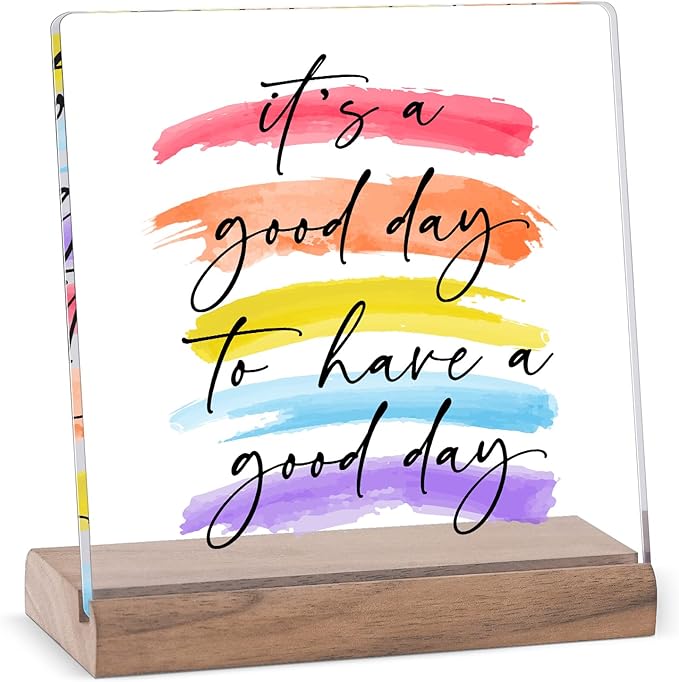 Its A Good Day To Have A Good Day Office Table Desktop Decor Desk Decorations For Women Office - Desk Décor For Women Desk Motivational Work Desk Decor Inspirational Quotes Gifts - LeafyLoom