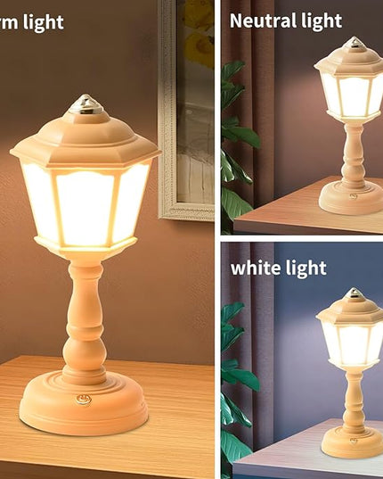 Mini Desk lamp Vintage, LED Desk Lamp Dimmable Table Lamp Reading Lamp with USB Charging Port, Sensitive Control, Eye-Caring Office Lamp,Very Beautiful Decorative Desk lamp (Yellow) - LeafyLoom