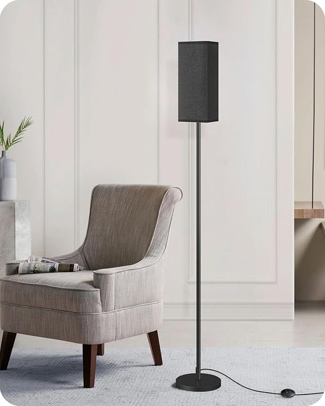 Floor Lamp, Pole Lamp with Foot Switch, Modern Standing Lamp Lampshade, Minimalist Freestanding Lamp (Bulb Not Included), for Living Room, Bedroom Office FCC Listed, Black B07LD05 - LeafyLoom