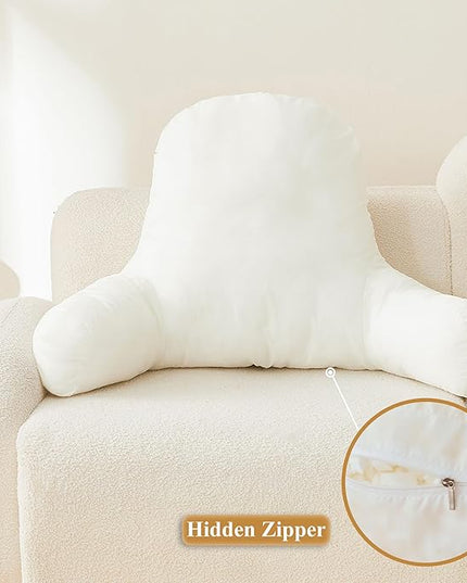 XeGe Reading Pillow Filling (No Cover), Fluffy Backrest Pillow Filler for Bed Sitting Up, Adults Kids Sit Up Back Support Pillow Insert with Arms for Couch Chair Car Home Decoration, Shredded Foam - LeafyLoom